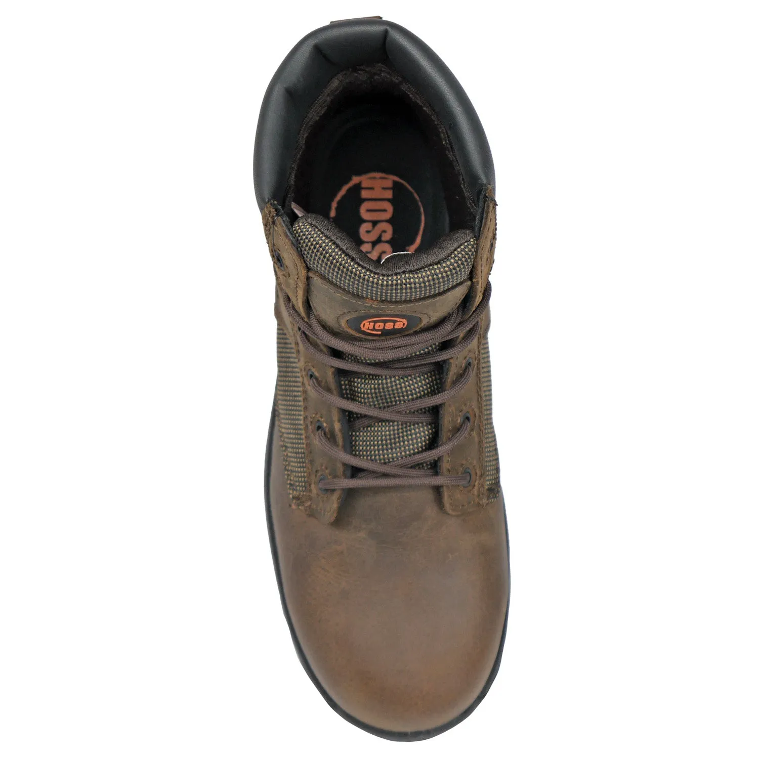 Hoss Men's Mason Brown Leather/Mesh Full-Grain Work Boots