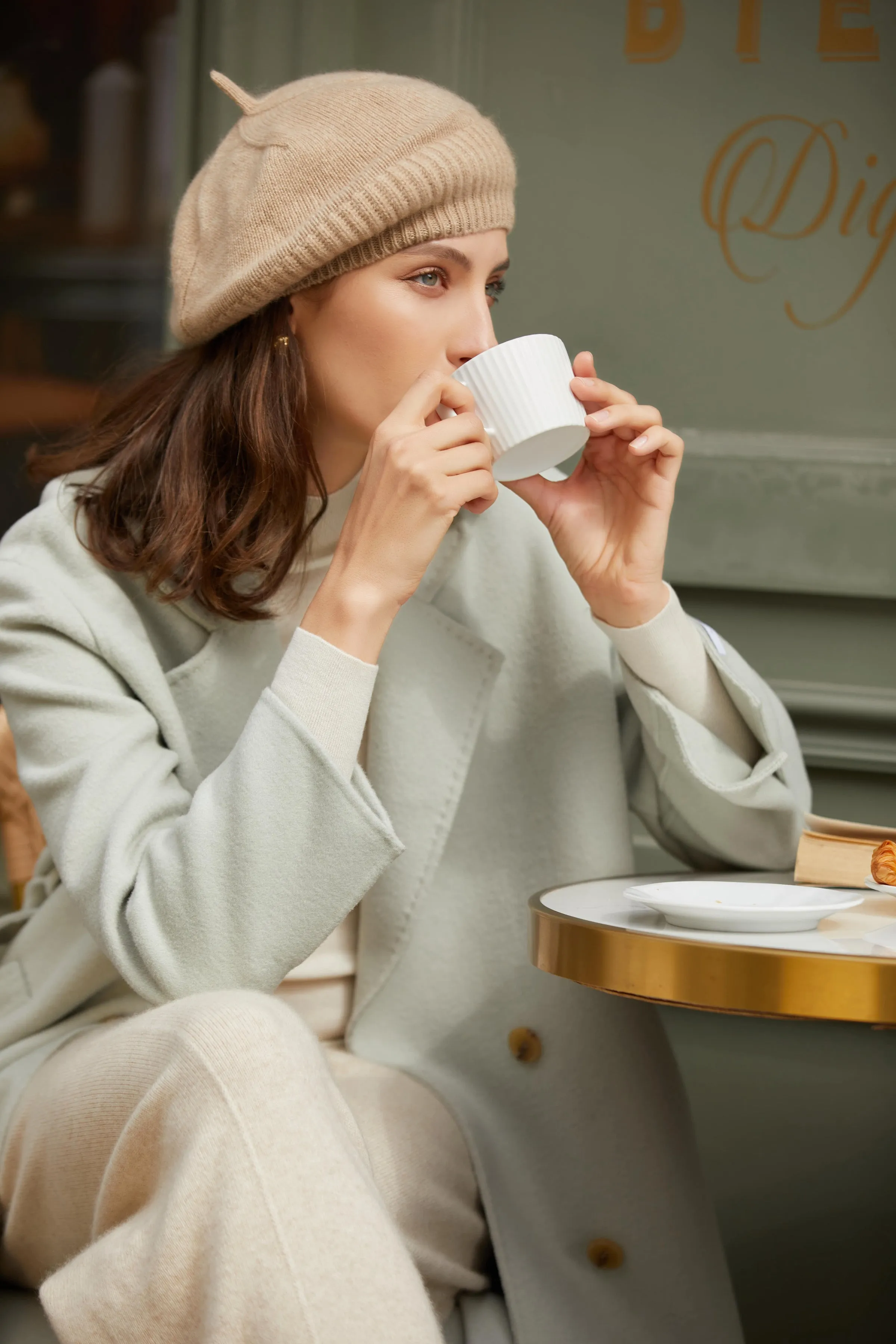 Ivory Cashmere Pajama Set