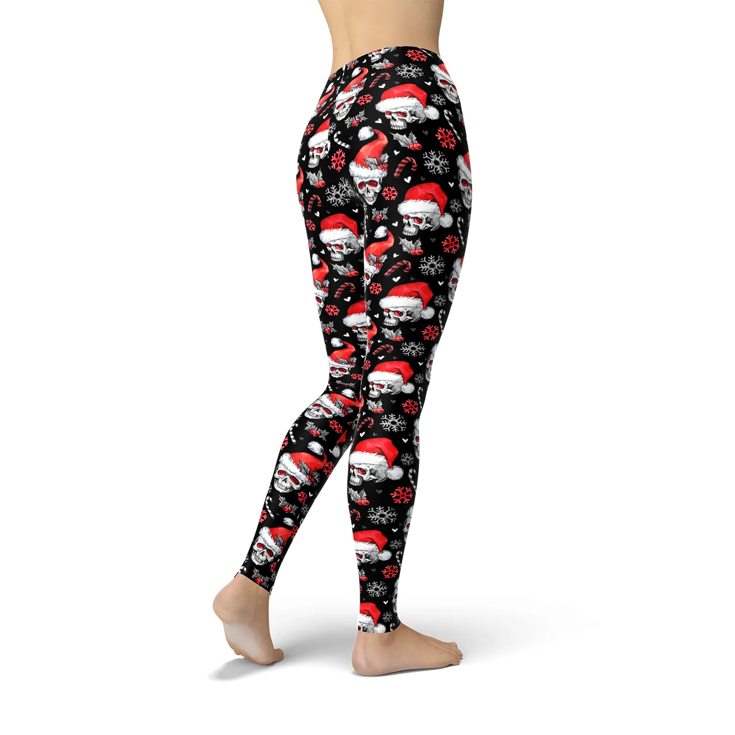 Jean Skull Print Holiday Leggings