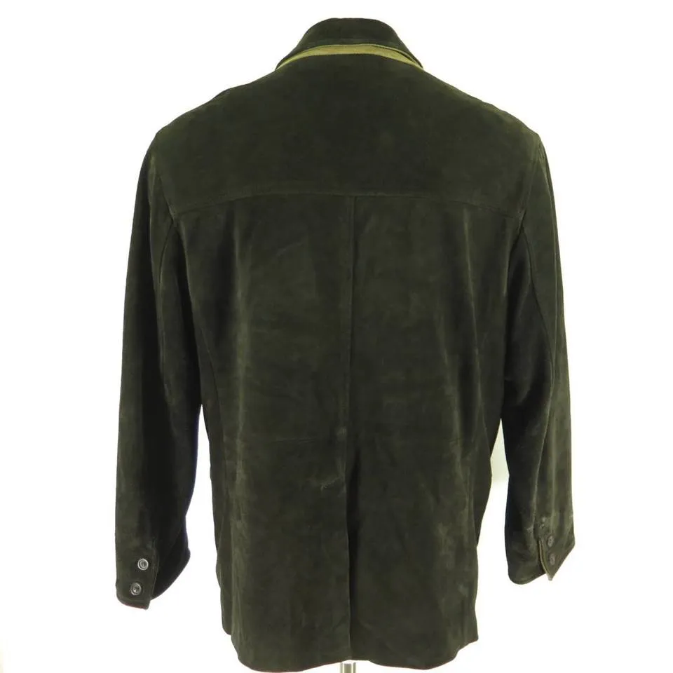 Joseph Abboud Casual Suede Leather Jacket Mens Large New Coat Outerwear