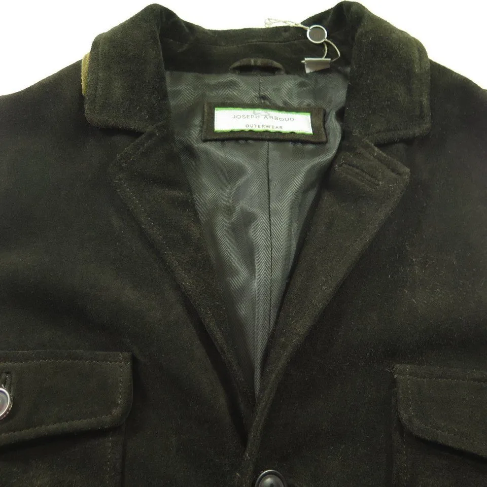 Joseph Abboud Casual Suede Leather Jacket Mens Large New Coat Outerwear