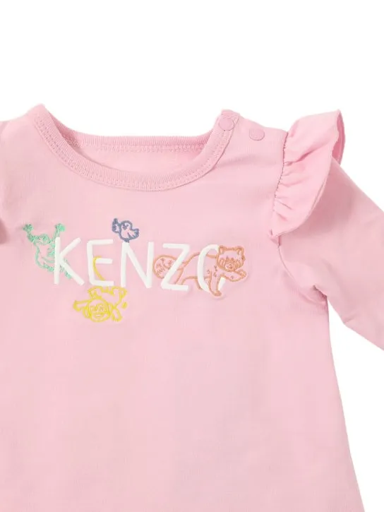 Kenzo Kids Cotton Dress Set with Leggings and Headband.