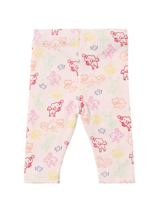 Kenzo Kids Cotton Dress Set with Leggings and Headband.