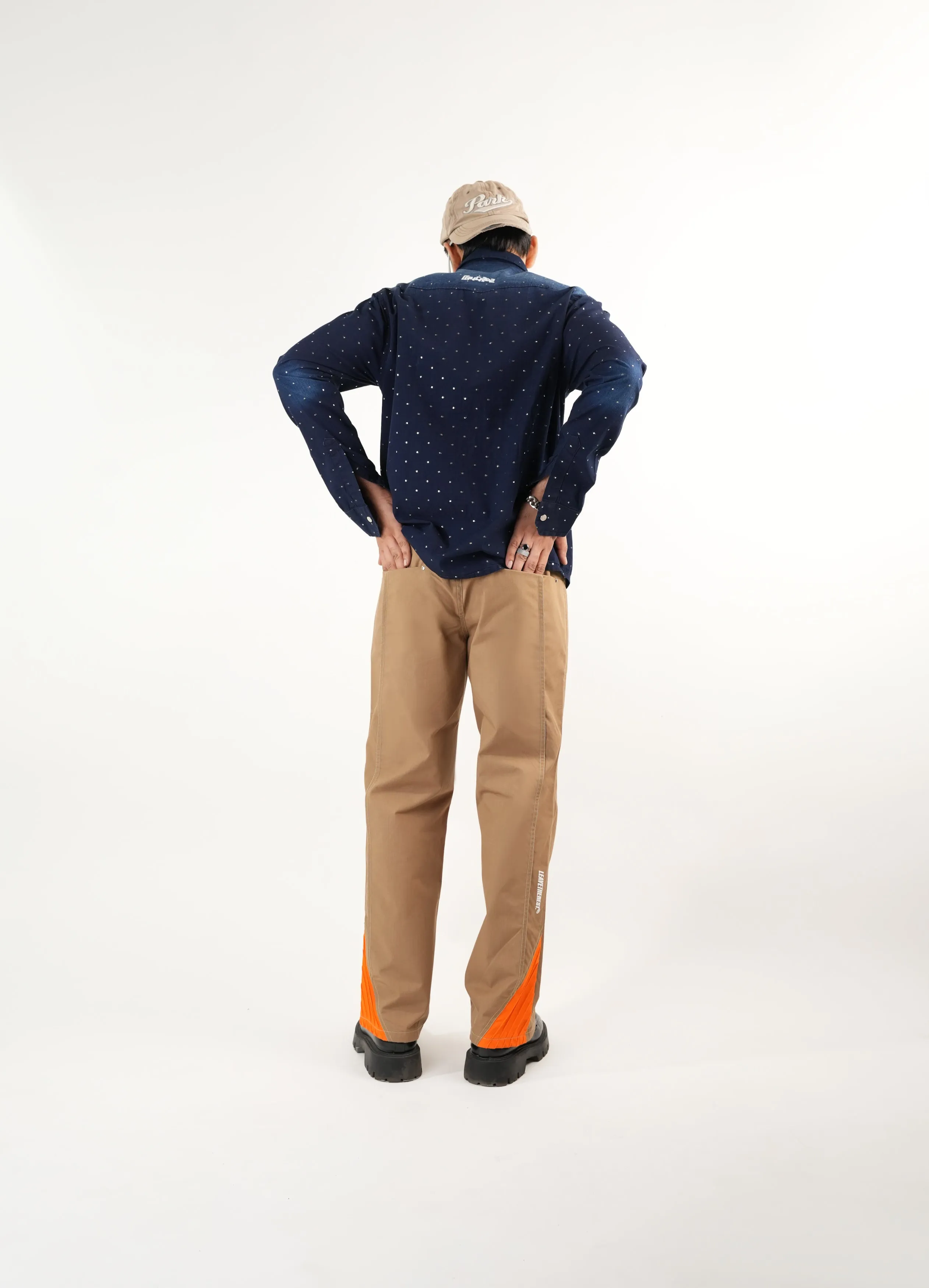 Khakhi Orange Racing Pants