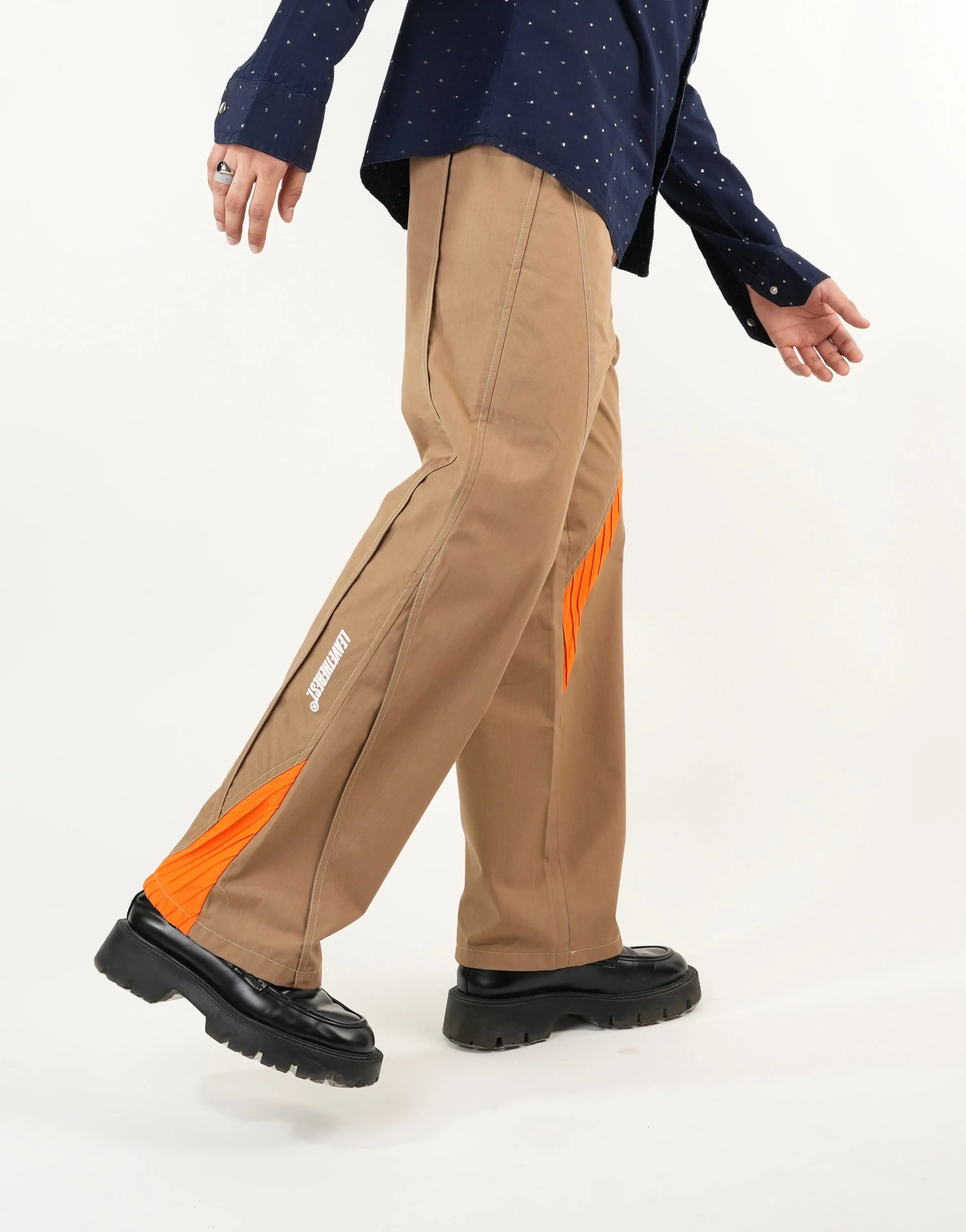 Khakhi Orange Racing Pants