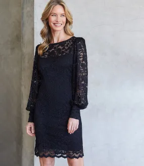 Lace Boatneck Dress