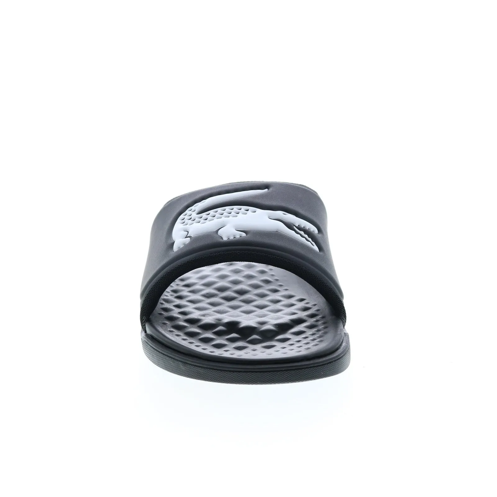 Lacoste Croco Dualiste Mens Black Synthetic Slides Sandals Shoes