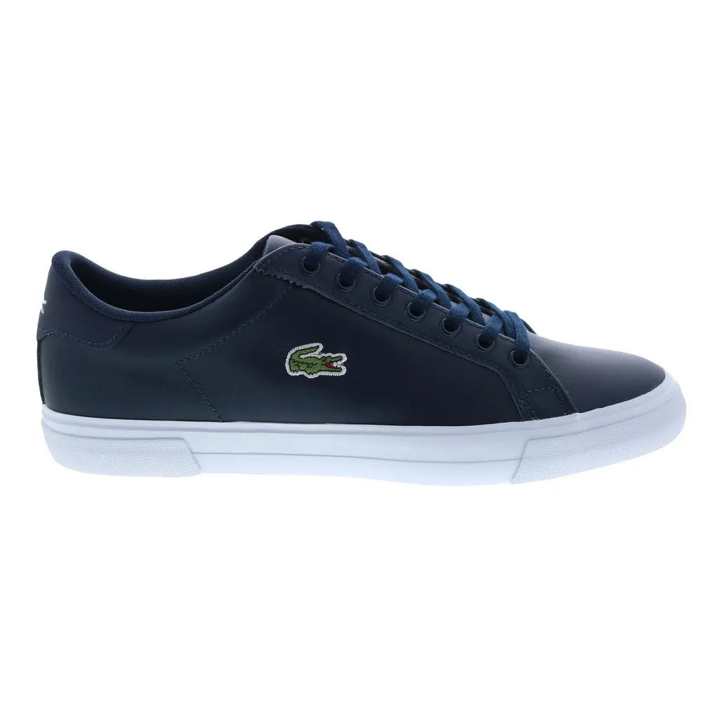 Lacoste Lerond Plus 0722 1 Cma Mens Blue Leather Lifestyle Sneakers Shoes