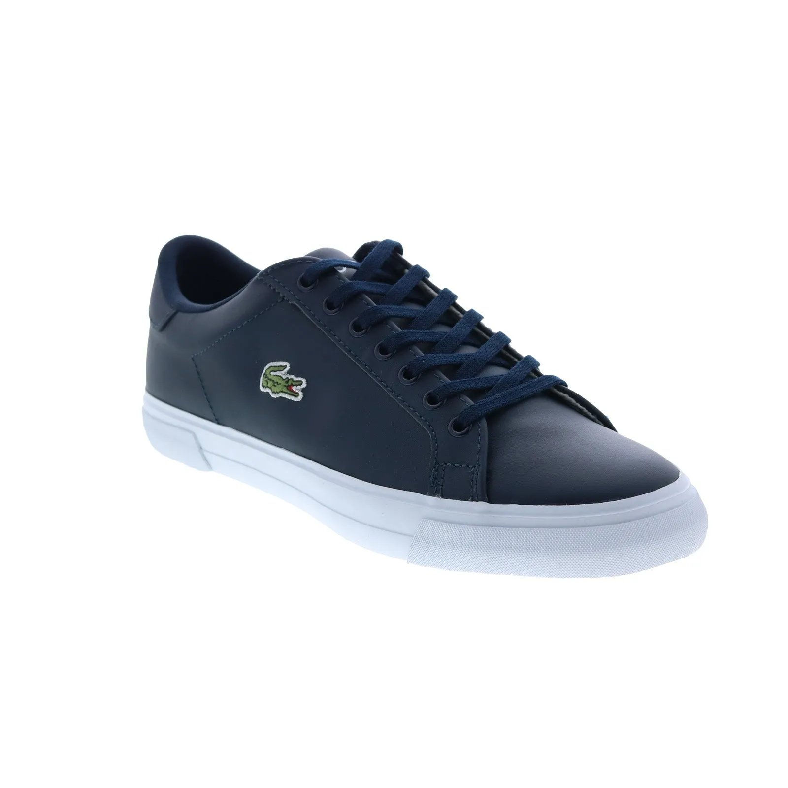 Lacoste Lerond Plus 0722 1 Cma Mens Blue Leather Lifestyle Sneakers Shoes