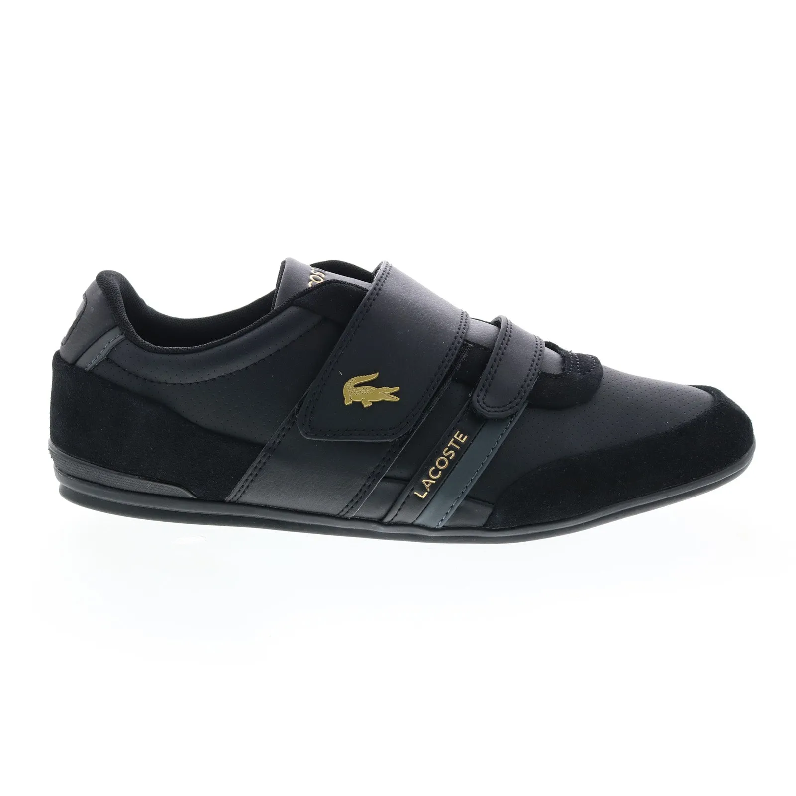 Lacoste Misano Mens Black Suede Lifestyle Sneakers Shoes