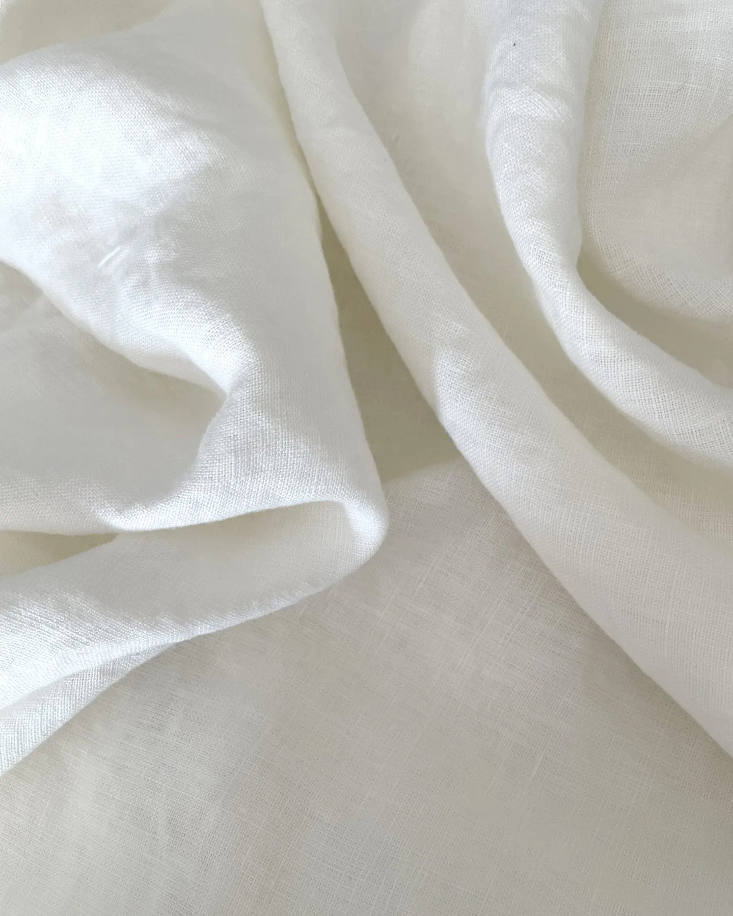 Large Natural Linen Fabric Scraps Bundle, White Linen Remnants for Craft Projects and Clothing, 145cm / 57 inches Width