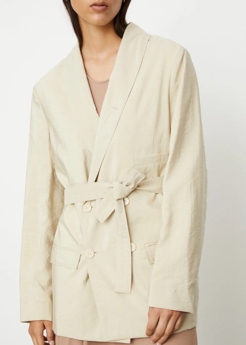 Lemaire Belted Double Breasted Jacket