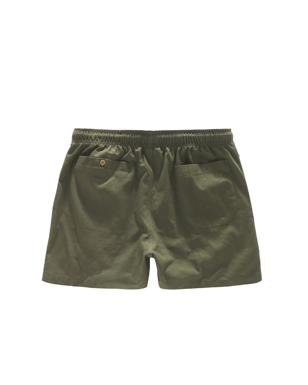 Linen Shorts in Army Green by OAS