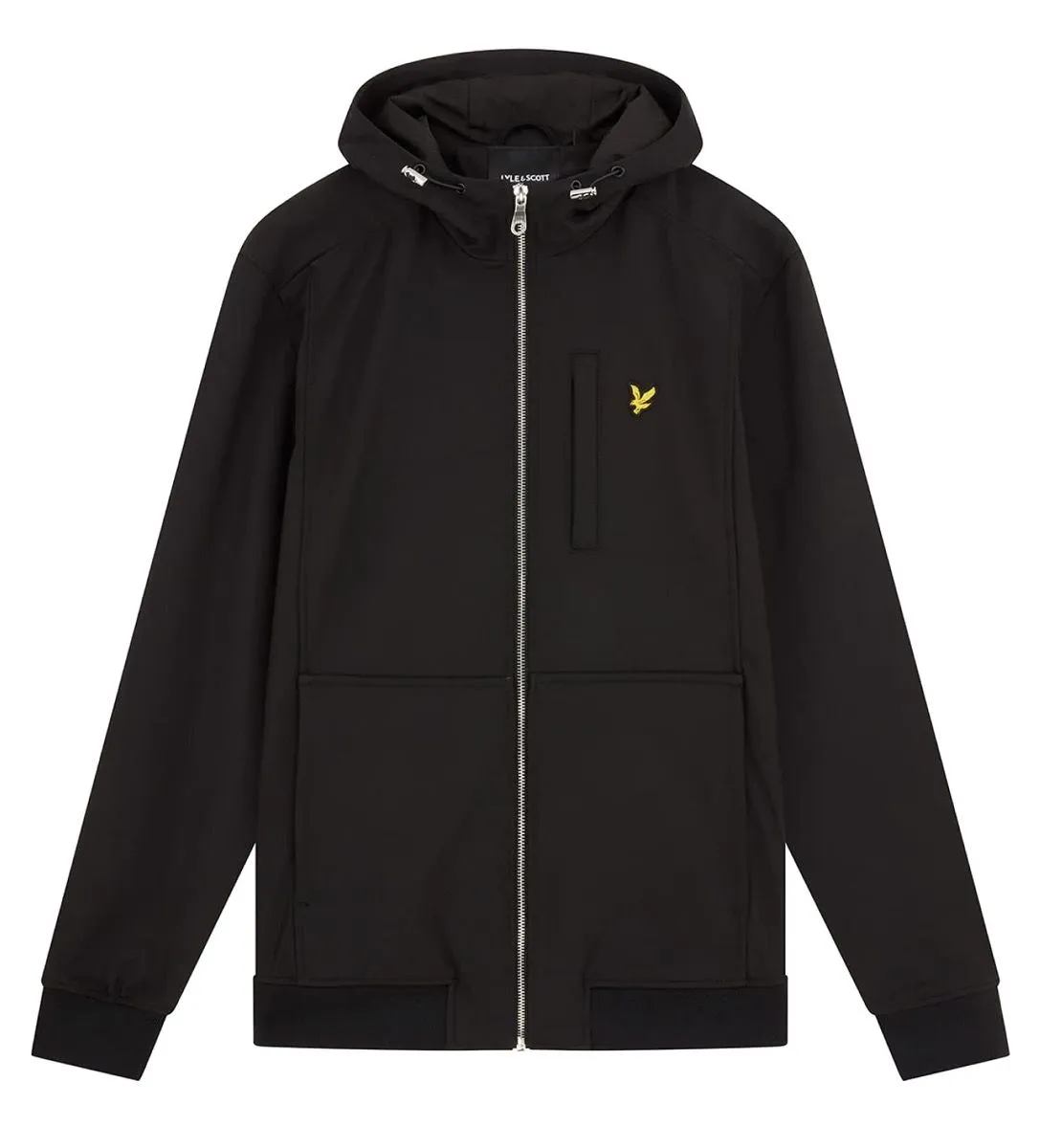 Lyle and Scott Casual Softshell Hooded Jacket in Jet Black