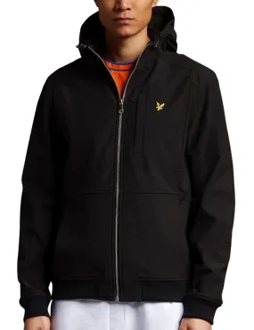 Lyle and Scott Casual Softshell Hooded Jacket in Jet Black