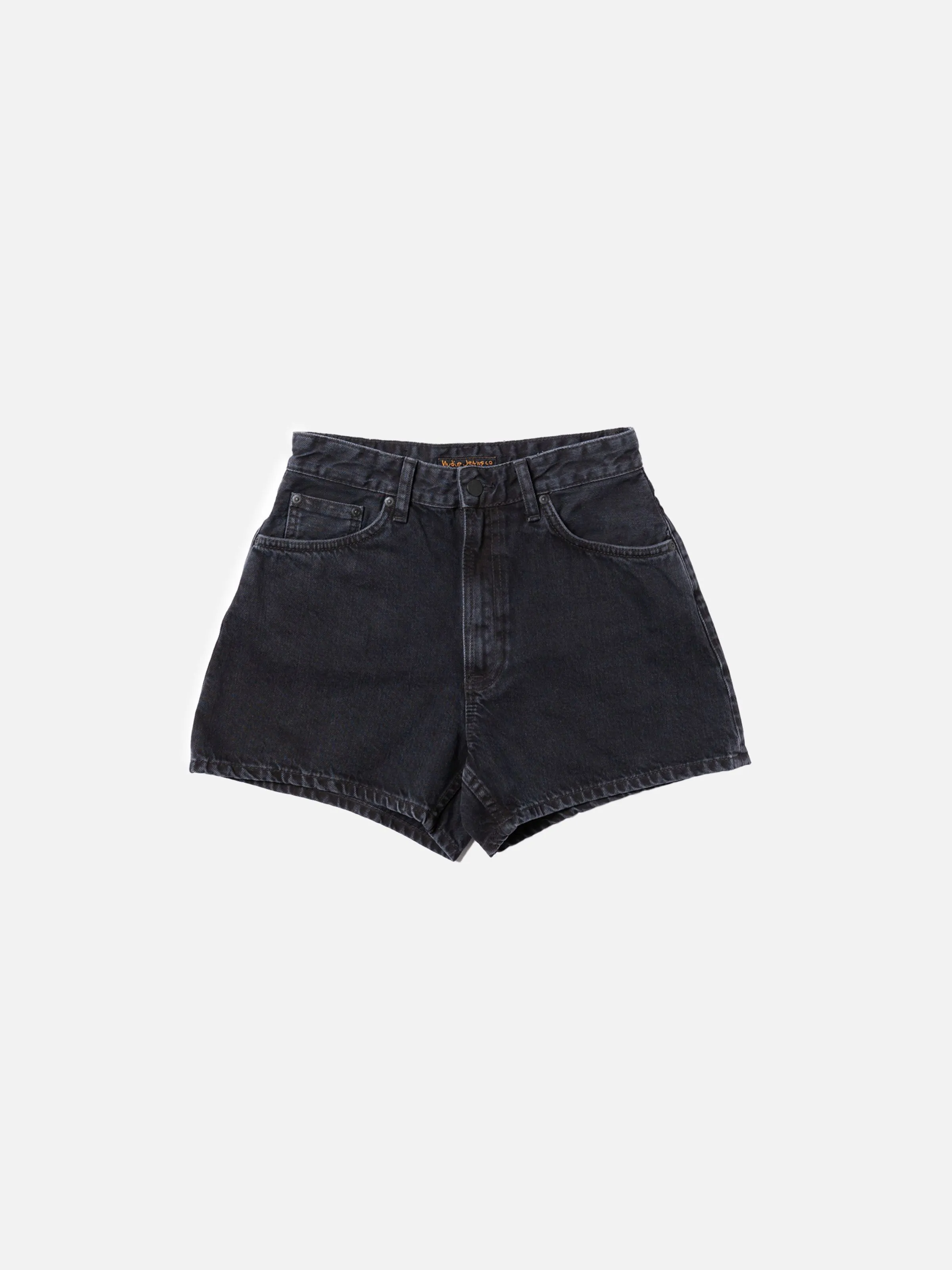 Smooth Black Denim Shorts by Maeve