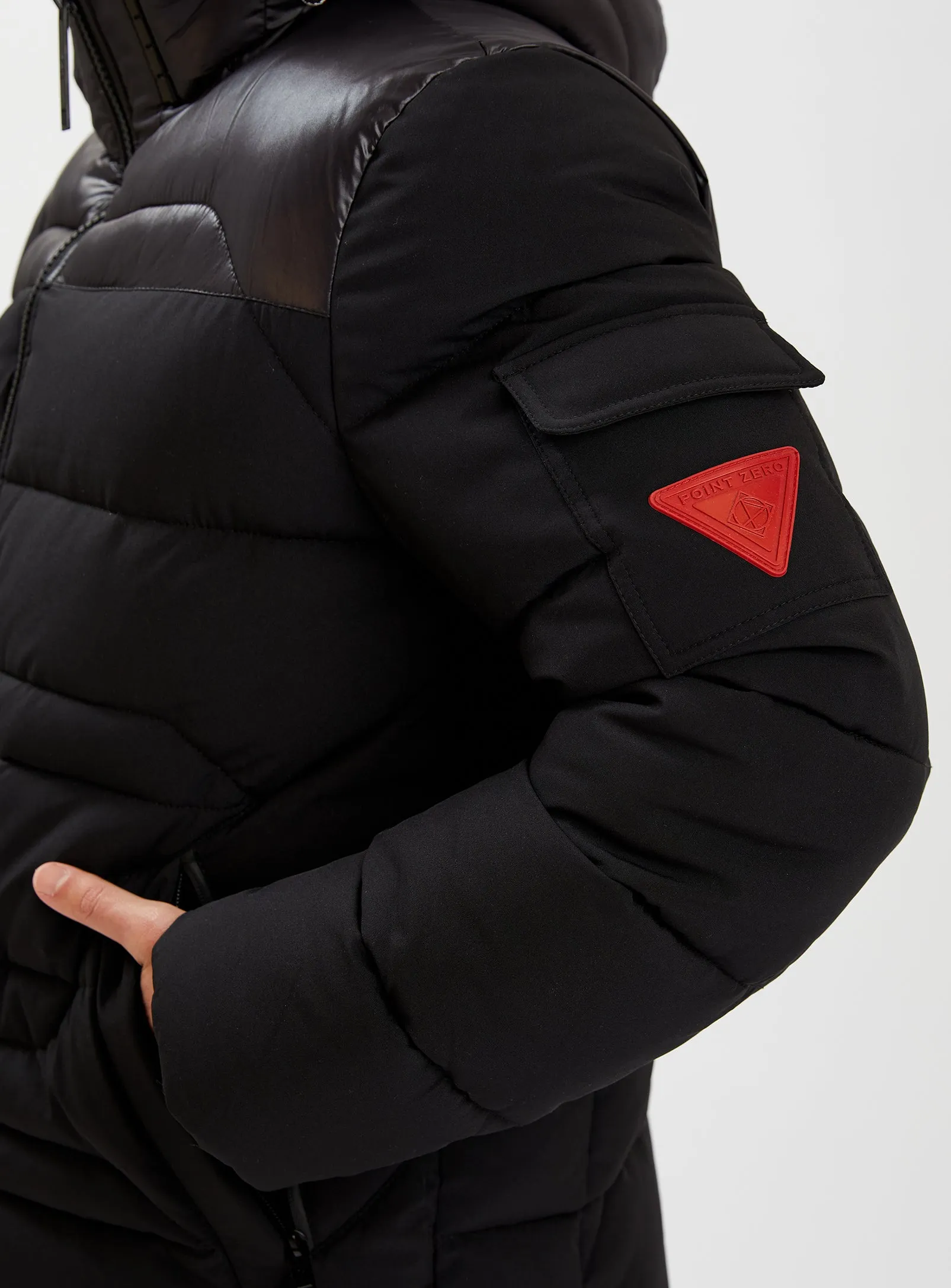 MAURICE Engineered Quilted Puffer Bomber Jacket