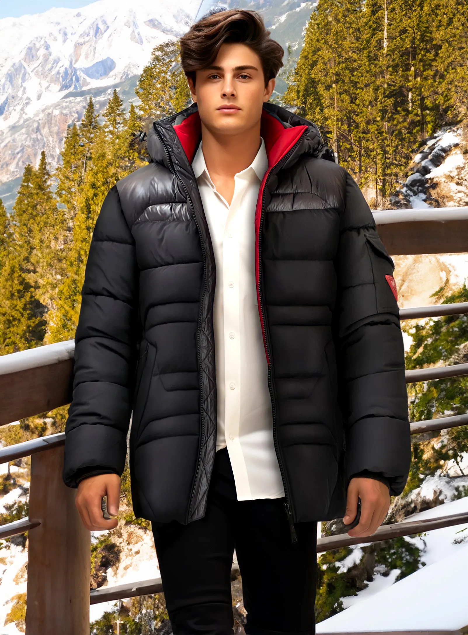 MAURICE Engineered Quilted Puffer Bomber Jacket