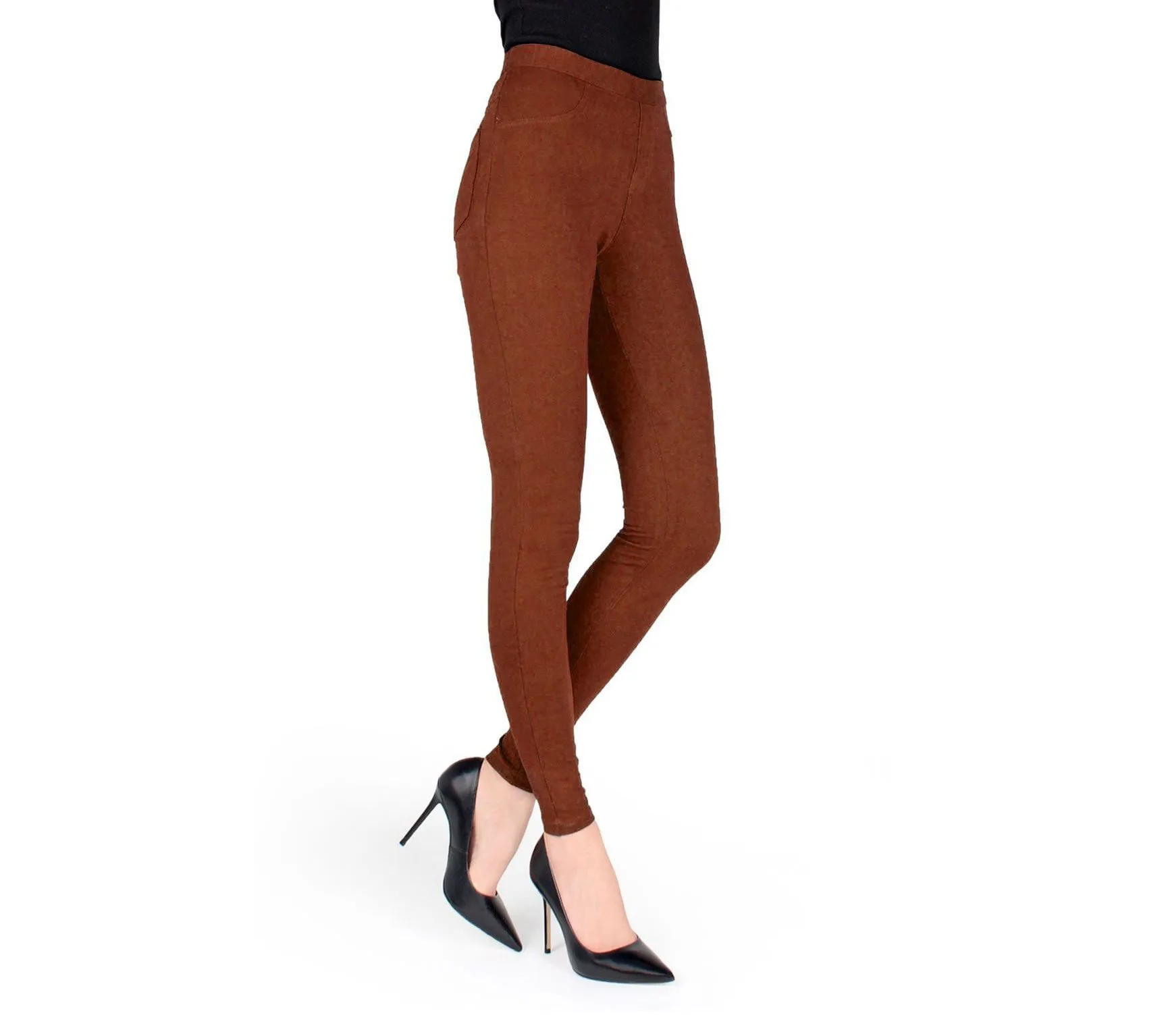 Memoi Cotton-Blend Leggings -> Soft Cotton Blend Leggings by Memoi