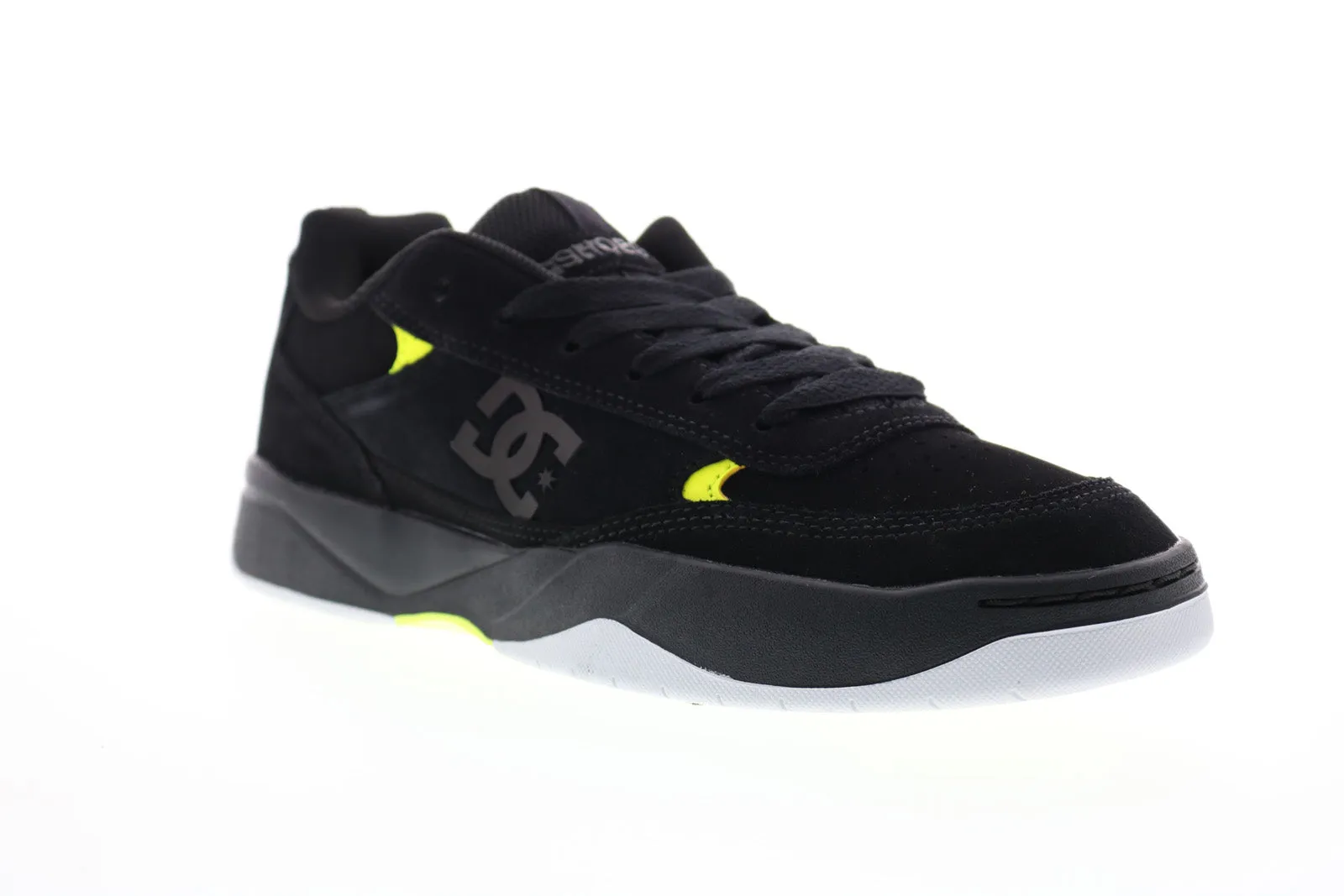 Mens Black Suede Lace Up Skate Inspired Sneakers Shoes