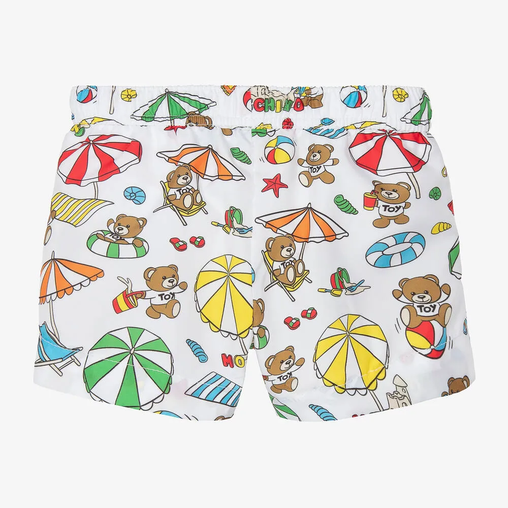 White Carnival Shorts by Moschino