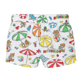 White Carnival Shorts by Moschino