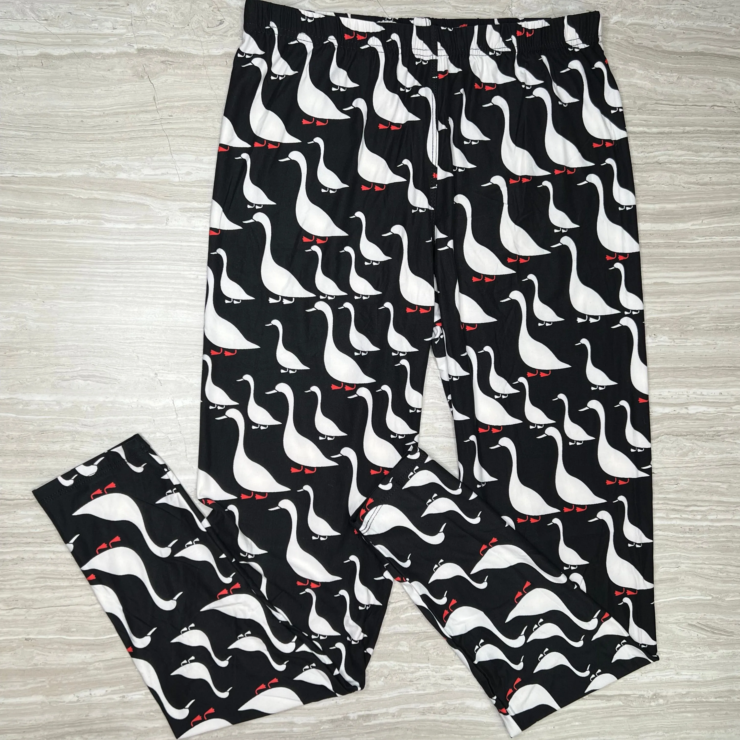 Mother Goose Print Soft Leggings