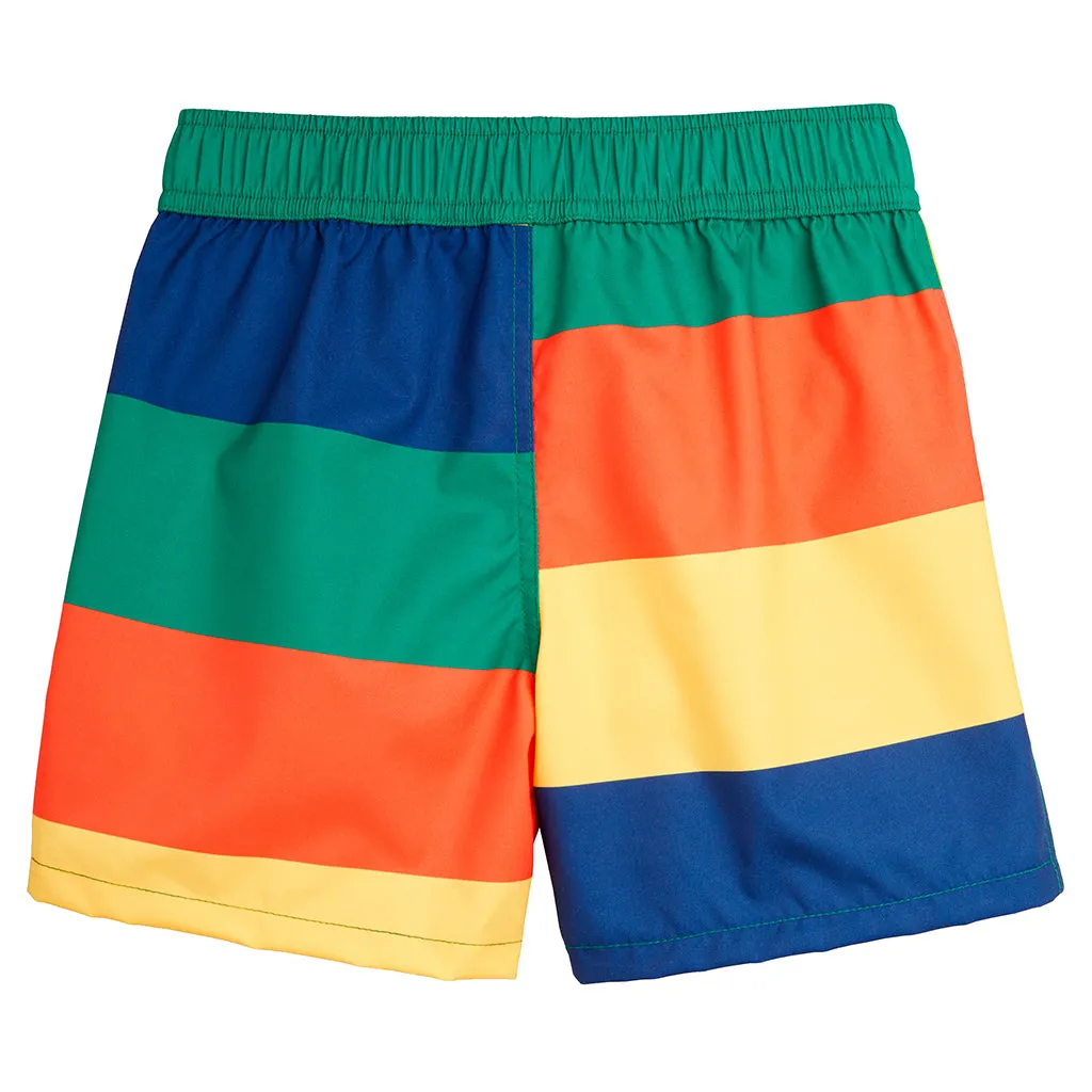 Multicolour Striped Child Swim Shorts by Mini Rodini