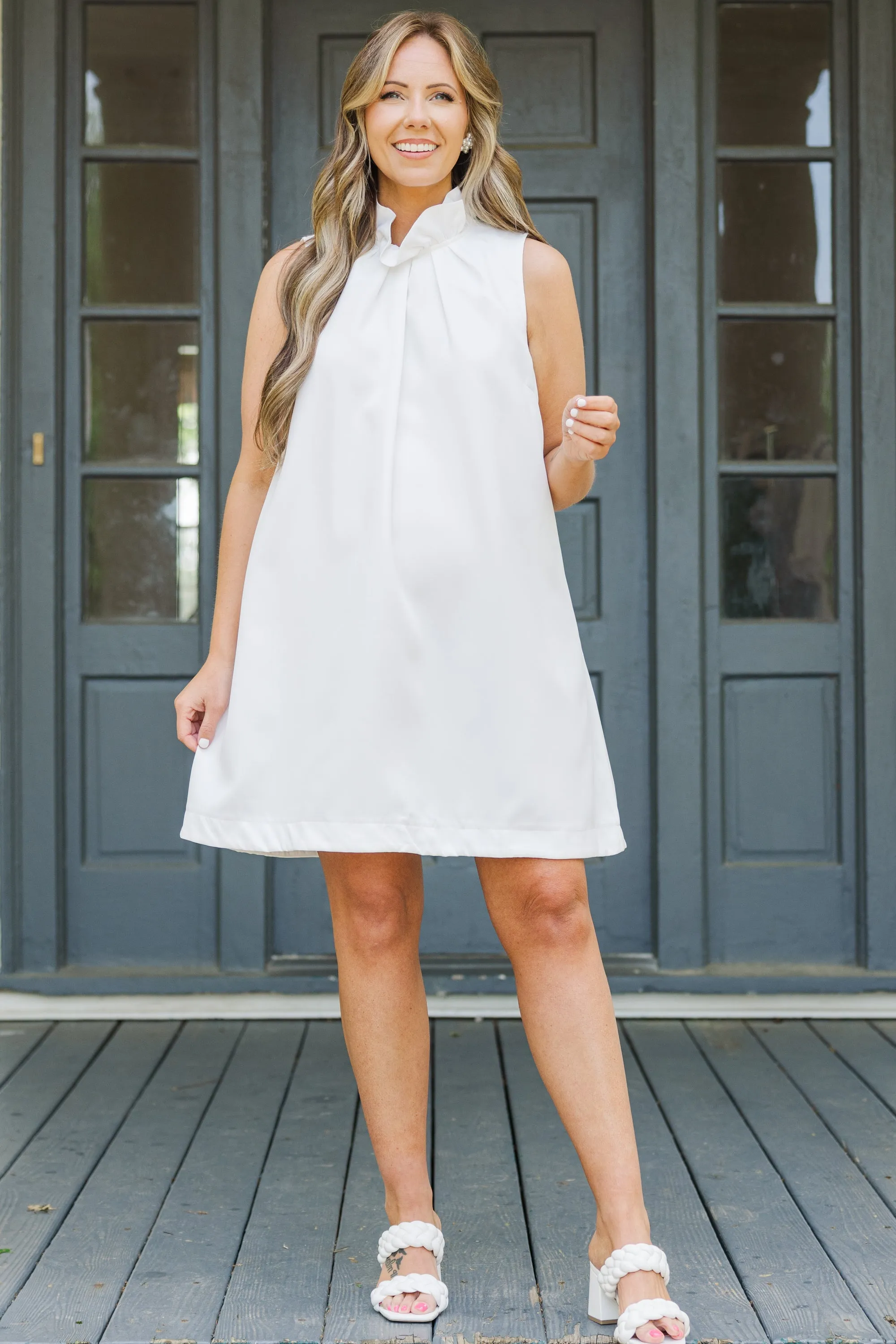 My Thoughts Dress Off White - Shop Now