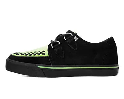 Neon Green and Black Suede Sneaker