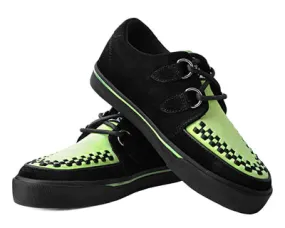 Neon Green and Black Suede Sneaker