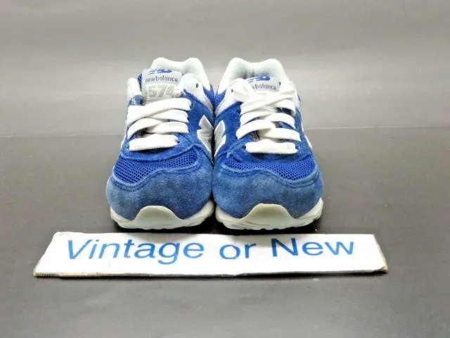 New Balance 574 Royal Blue White Suede KJ574SBI Toddler Shoes Size 4