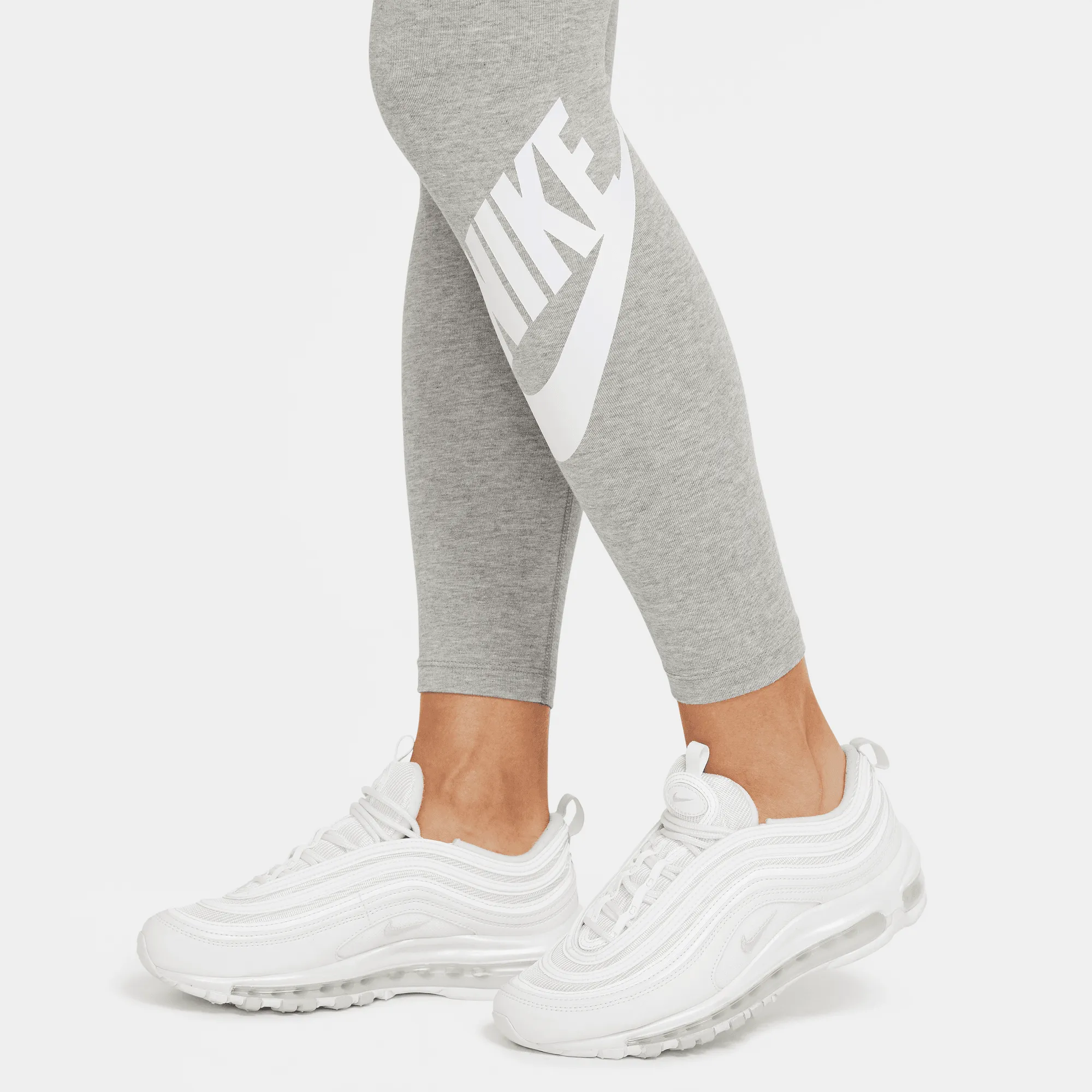 Nike Sportswear Essential High Rise Leggings Grey White