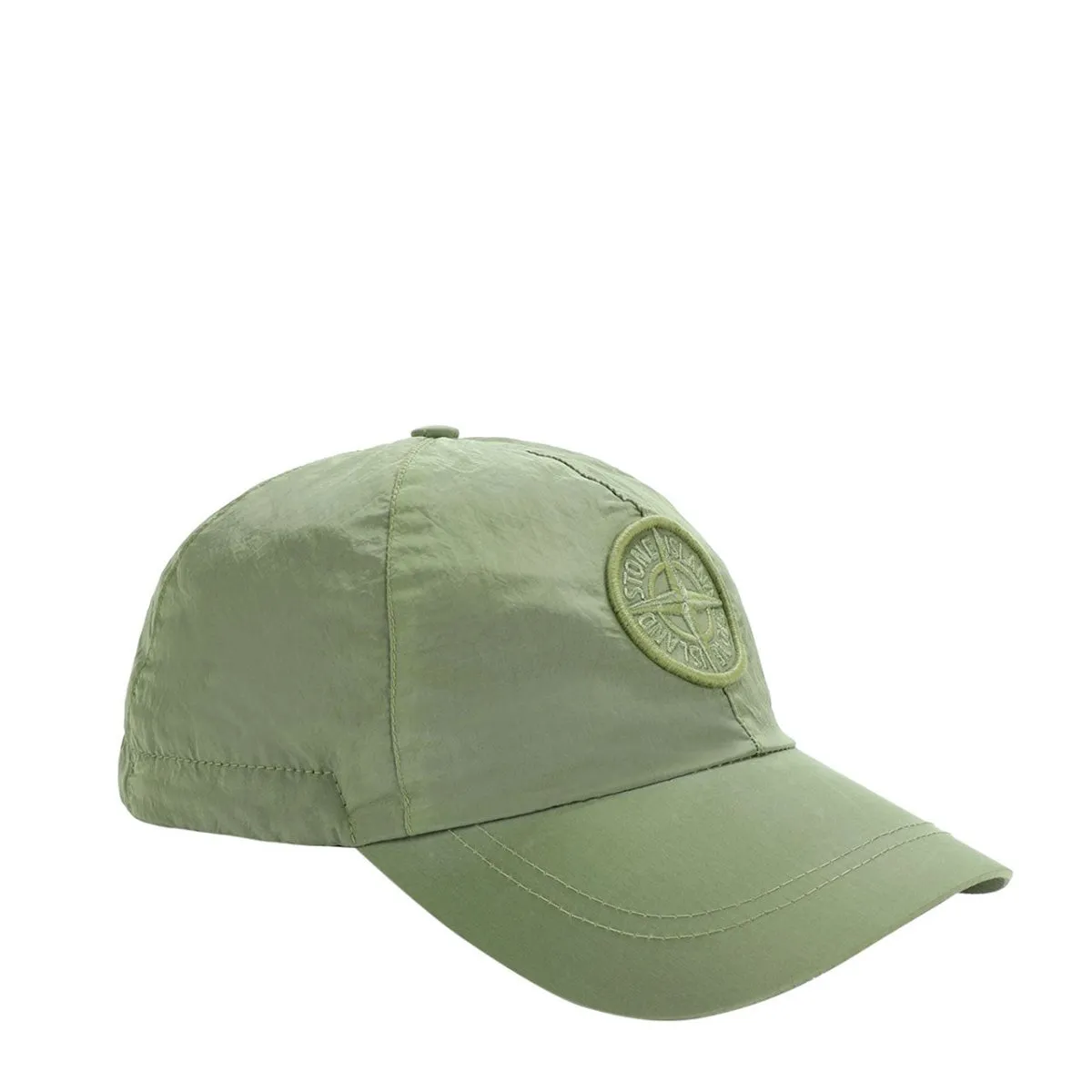 Olive Stone Island Nylon Metal Cap