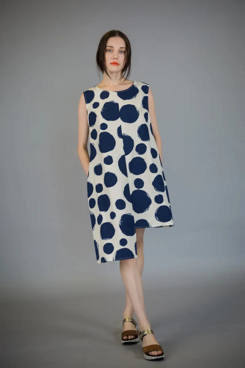 Paolo Tricot Long Polka Dot Tank Dress 50% Off Sale SU8224