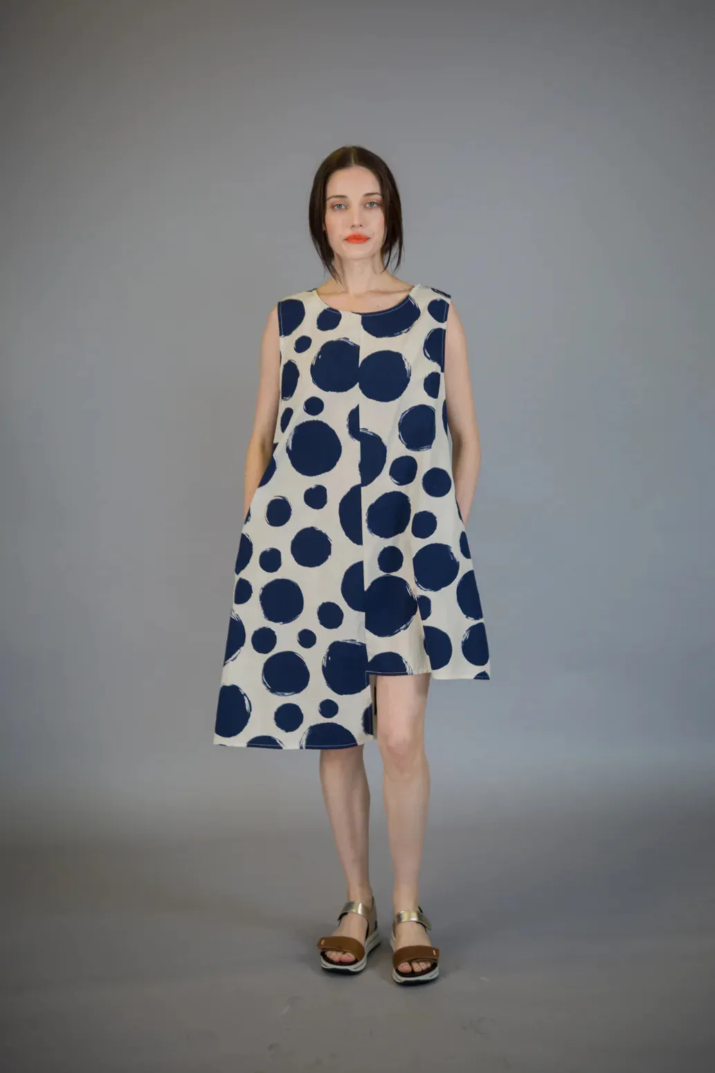 Paolo Tricot Long Polka Dot Tank Dress 50% Off Sale SU8224