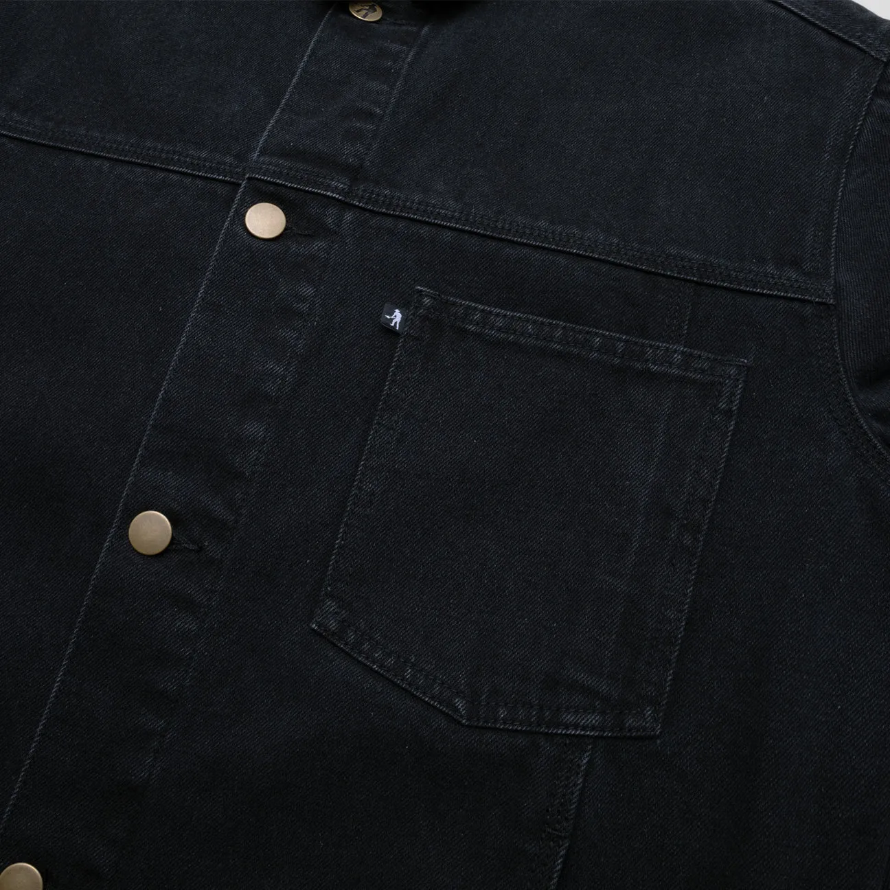 Pass Port Workers Club Lined Denim Jacket Black