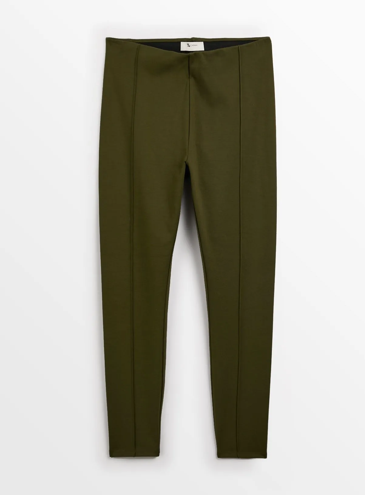 PETITE Khaki Pintuck Leggings in Size 20 | Smart Ponte Fabric | Shop at Tu