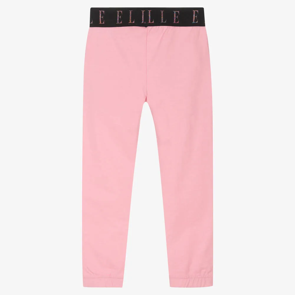 Pink Girls' Cotton Leggings