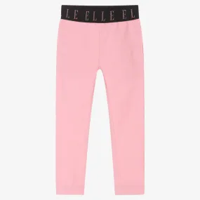 Pink Girls' Cotton Leggings