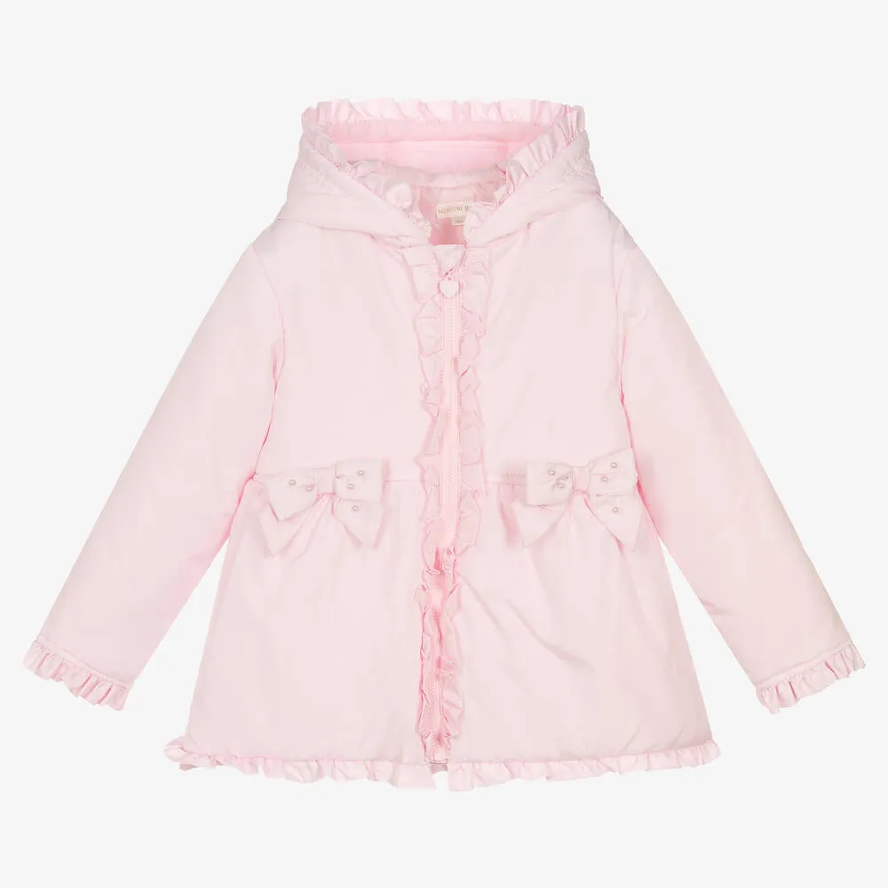 Pink Girls Puffer Coat with Hood