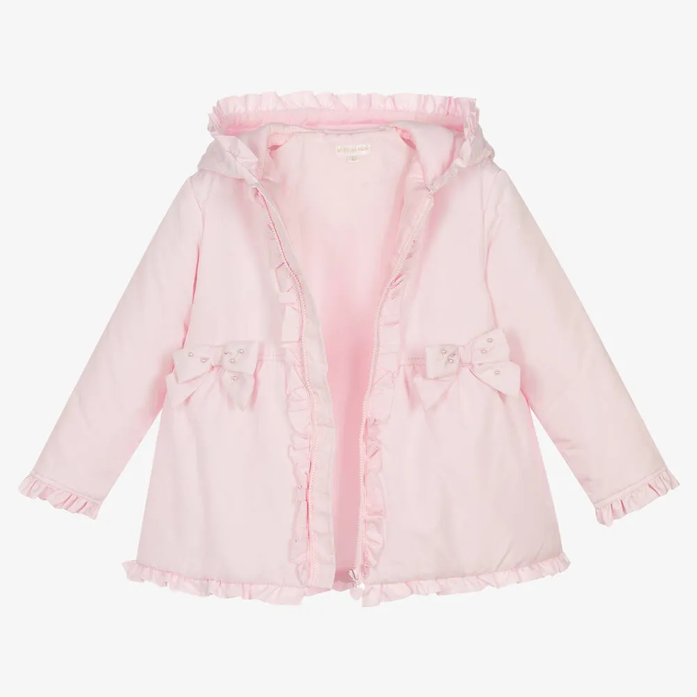 Pink Girls Puffer Coat with Hood