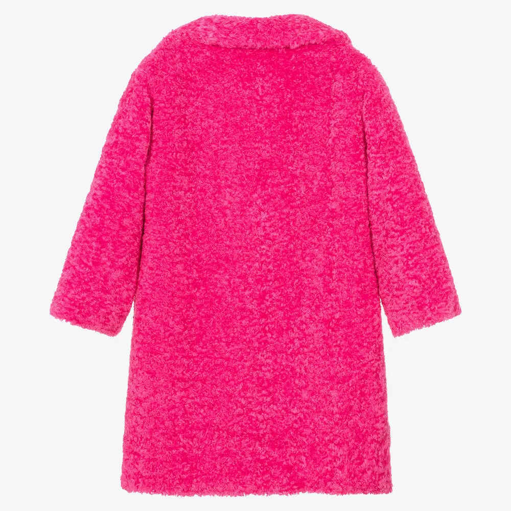 Pink Teddy Fleece Coat for Teen Girls