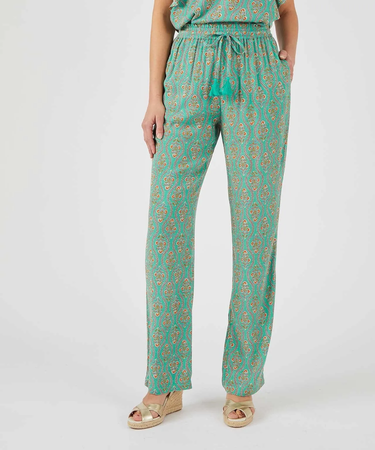 Trousers with Printed Crinkles