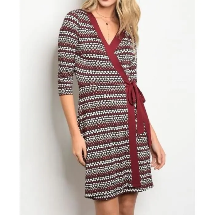 Printed Wrap Dress