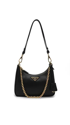 Black Re-Edition Mini Nappa Leather Bag