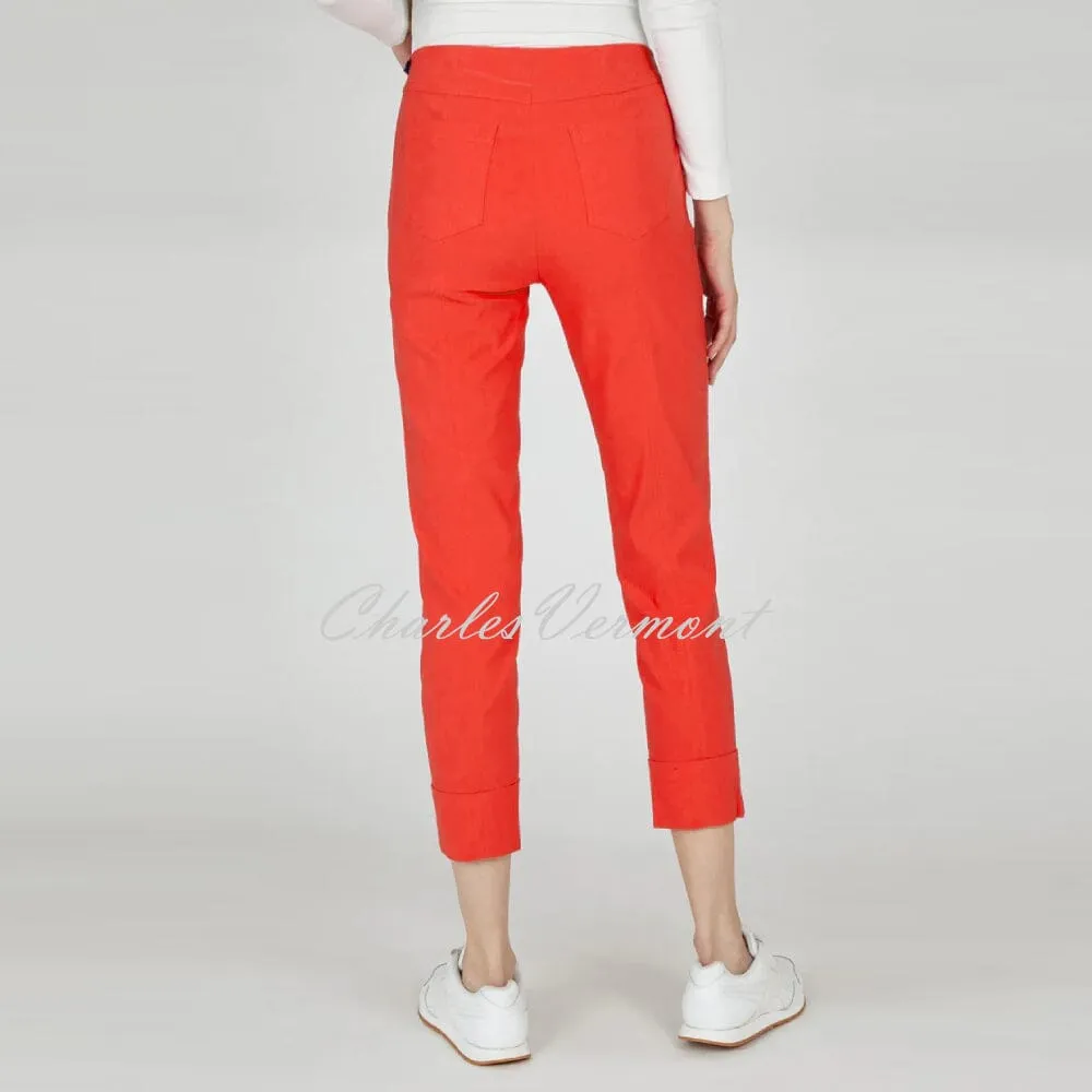 Robell Bella cropped trouser in Hot Coral - Size 09 (51568-5499-330)