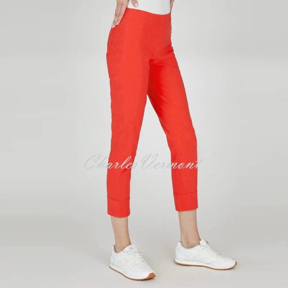 Robell Bella cropped trouser in Hot Coral - Size 09 (51568-5499-330)