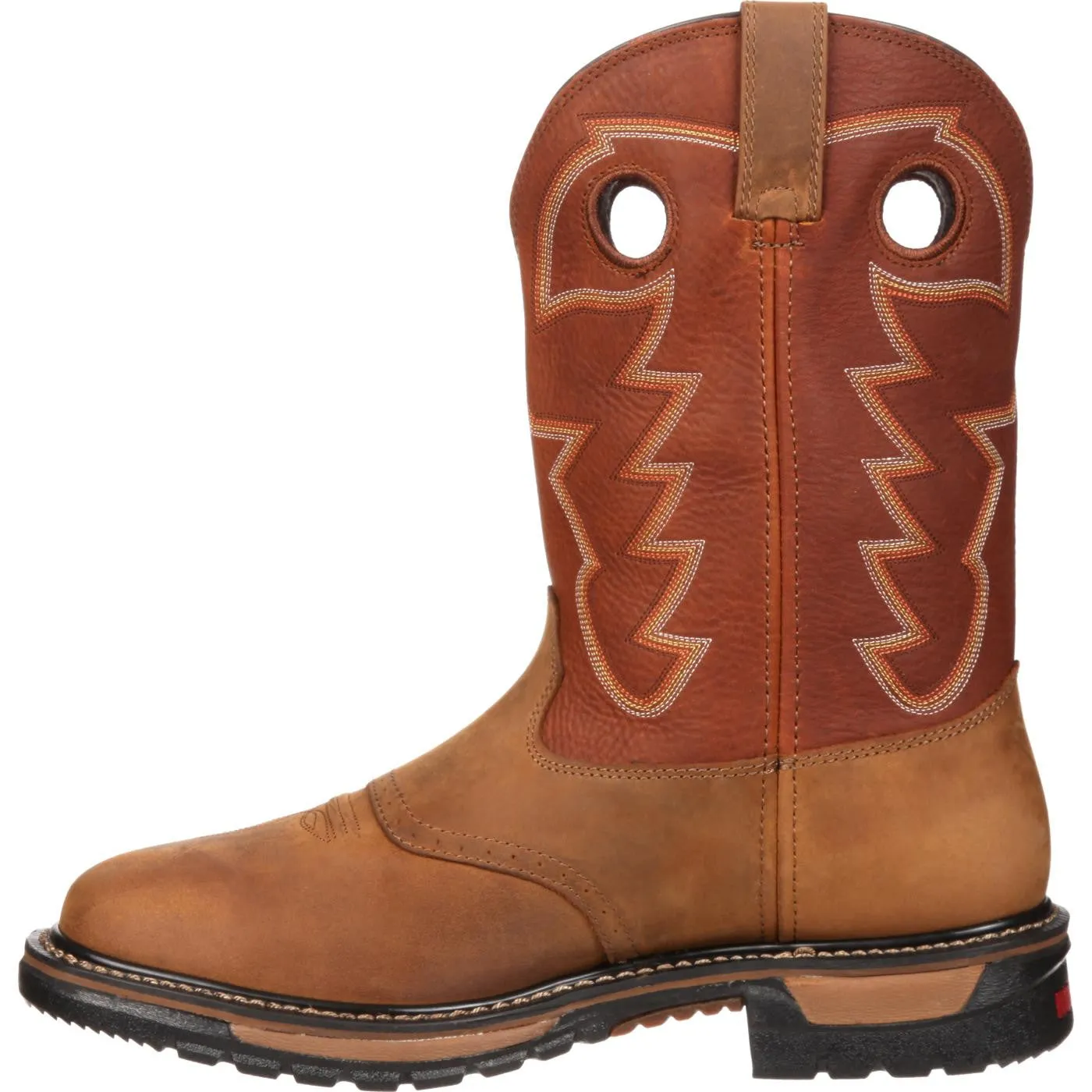 Rocky Original Waterproof Square Toe Boot in Tan and Ochre