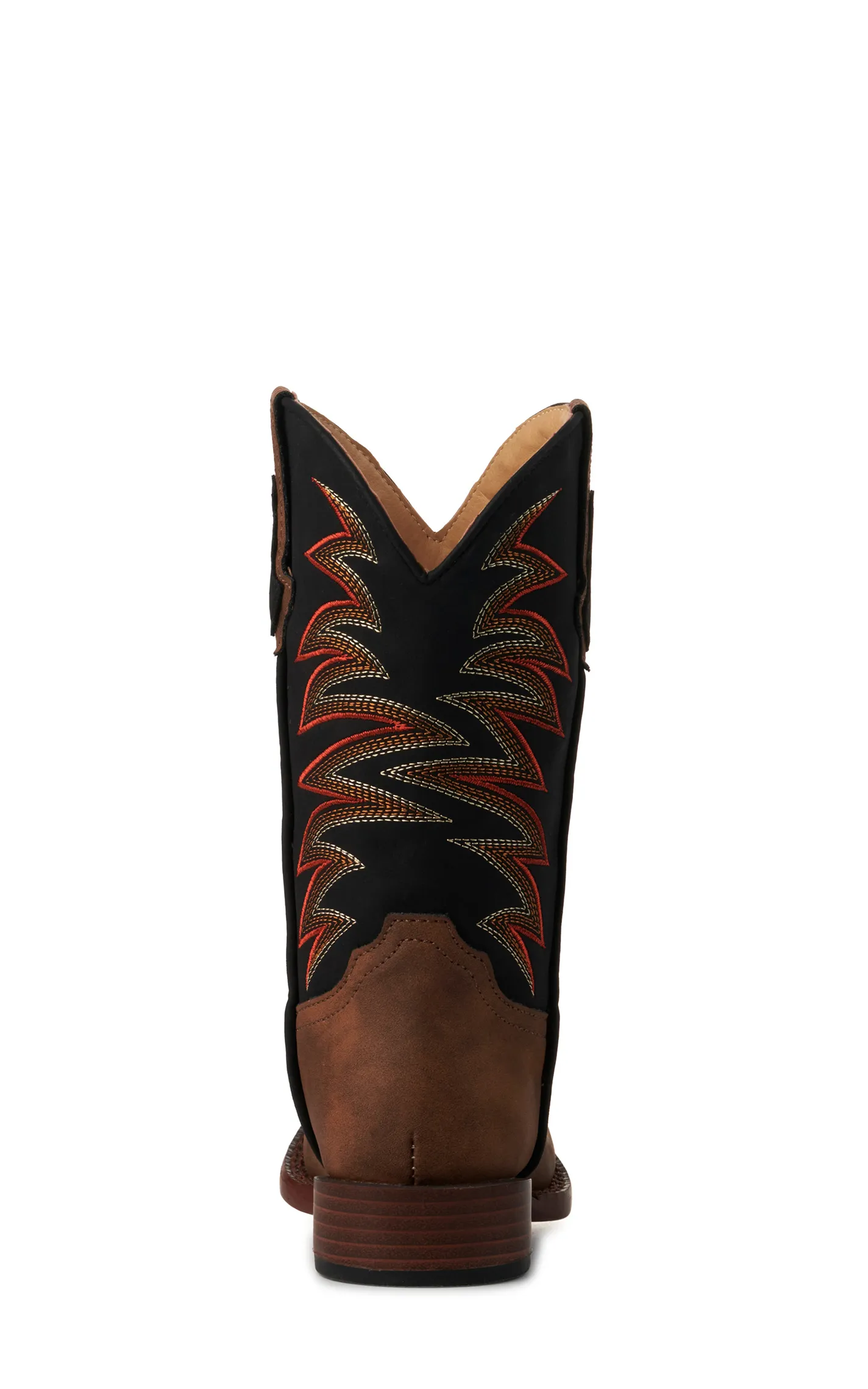 Roper Kids Tan Black Square Toe Cowboy Boots